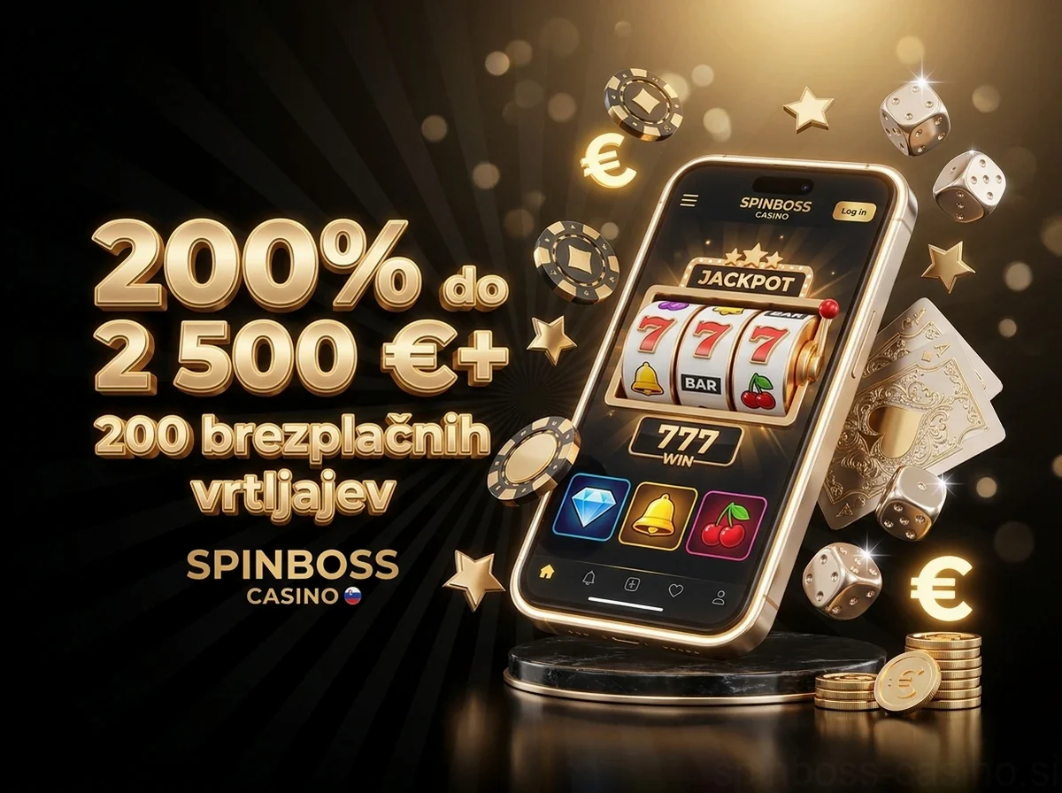 200% do 2 500 €+ 200 brezplačnih vrtljajev